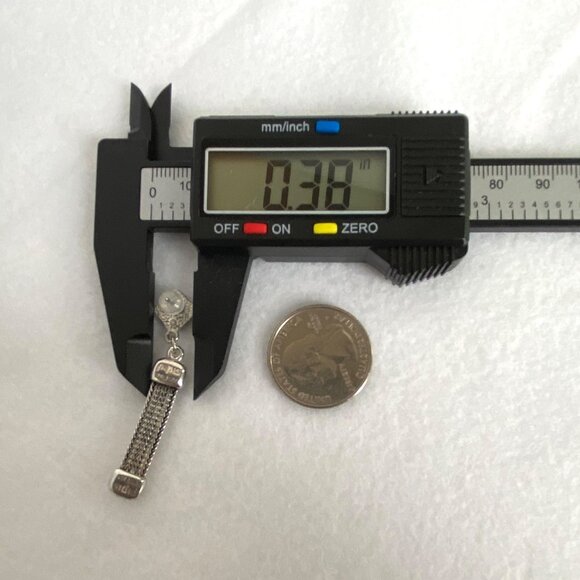 Signed Greek Pipis Sterling Silver 925 Foxtail Chain Dangle Drop Earrings - Picture 16 of 16